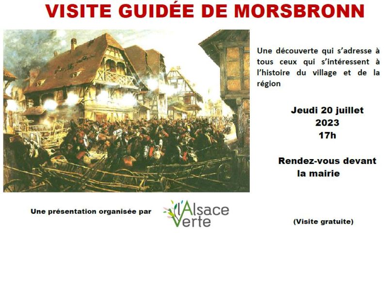 Visite guidée de Morsbronn-les-Bains le jeudi 20 juillet 2023