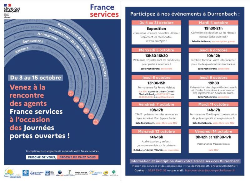 Journées portes ouvertes de la Maison France Services Journées portes ouvertes de la Maison France Services