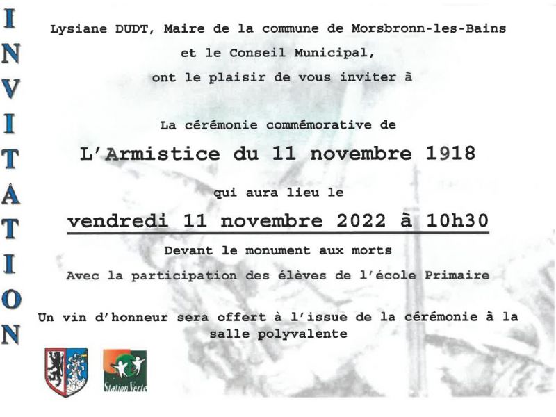 commémoration du 11 novembre 2022