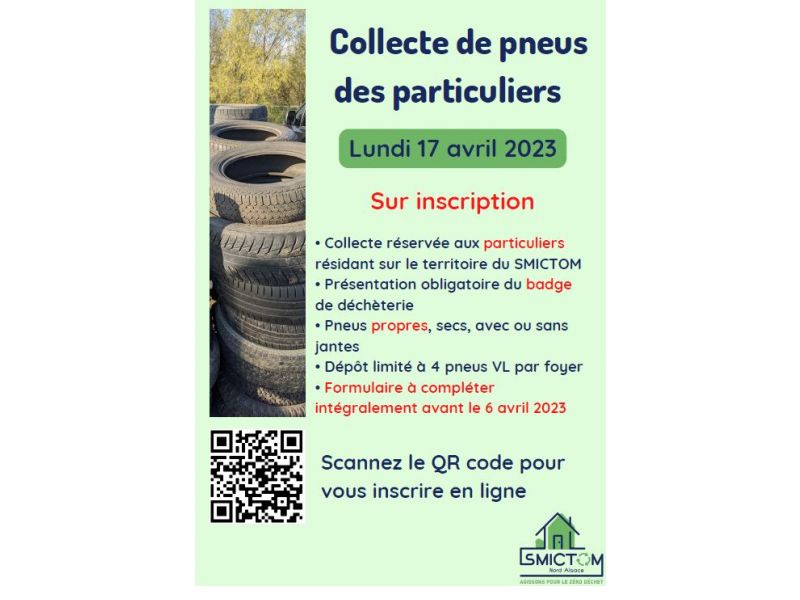 Collecte des pneus des particuliers Collecte des pneus des particuliers