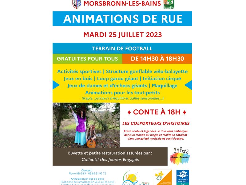 Animations de rue le 25 juillet