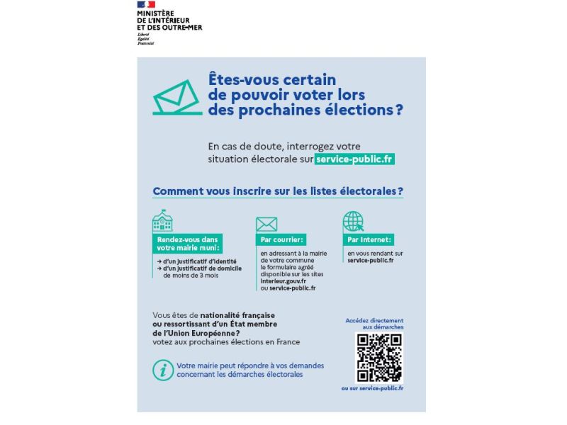 inscription sur les listes électorales