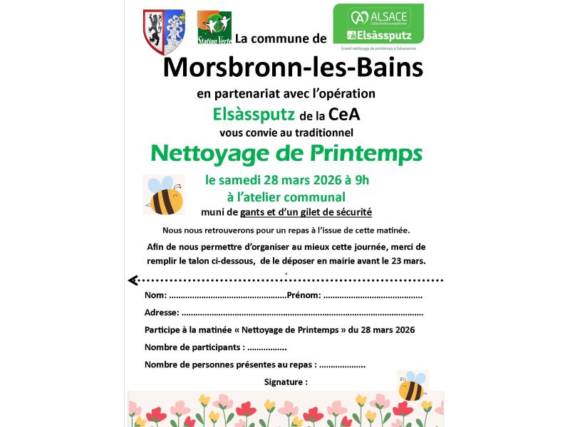 Nettoyage de printemps